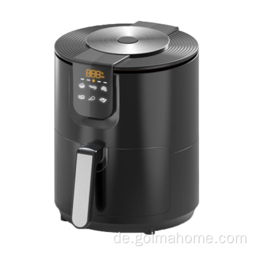 Home Küche Mini-Luftfritteuse 3.2L Einzeltopf, 2.6L Frittierkorb Digitale Heißluftfritteuse mit Schnellumluftsystem